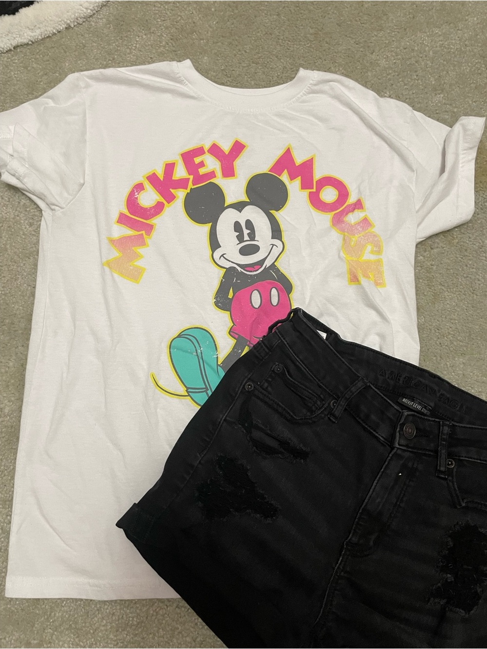 Disney Retro Mickey Mouse Graphic Tee Shirt
